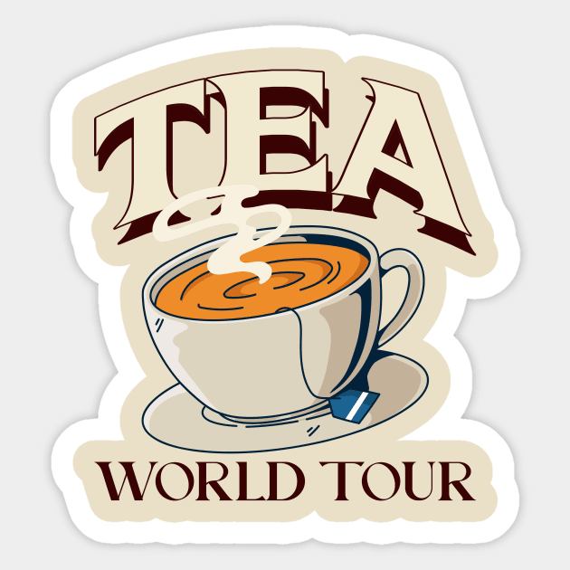 Tea World Tour Tea Lovers Sticker by VOIX Designs